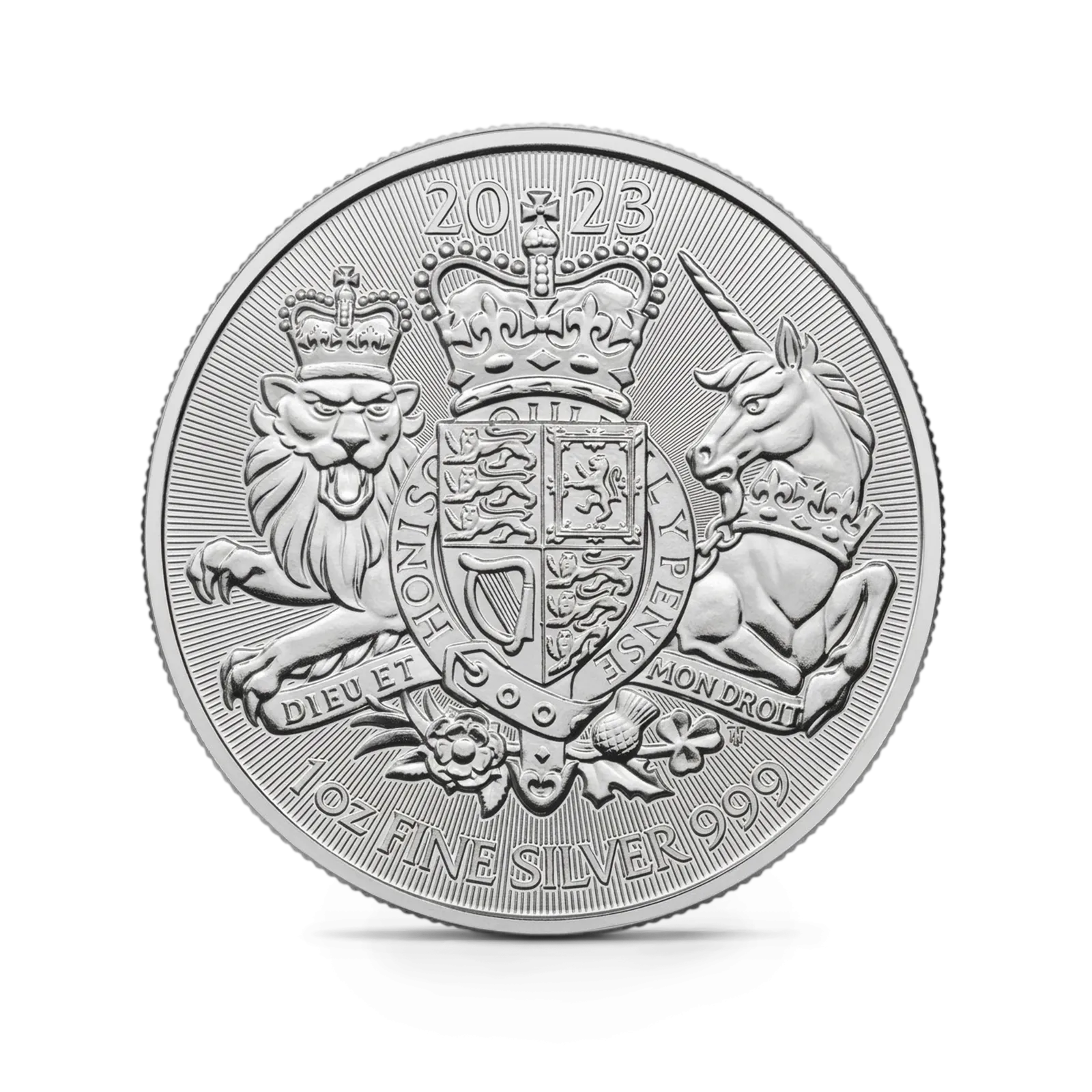 Монета "Королевский герб", 2023 г., Серебро, 31,1 гр., проба 999, СОЕДИНЕННОЕ КОРОЛЕВСТВО