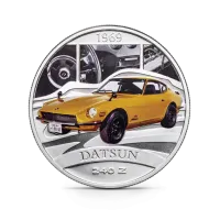 Монета "Datsun. Автомобильная классика" 2006 г., 31,1 гр., проба 999, ТУВАЛУ