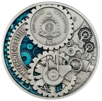 Монета «Механический жук», 2024 г., Серебро, 62,2 гр., проба 999, НИУЭ