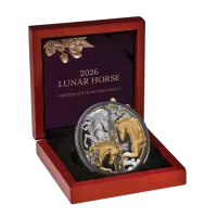 Монета «Год Лошади», 2026 г., Серебро, 155,5 гр., проба 999, НИУЭ