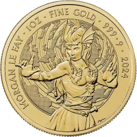 Монета «Моргана ле Фэй», 2024 г., Золото, 31,1 гр., проба 9999, СОЕДИНЕННОЕ КОРОЛЕВСТВО