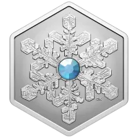 Монета «Снежинка», 2024 г., Серебро, 32,41 гр., проба 9999, КАНАДА