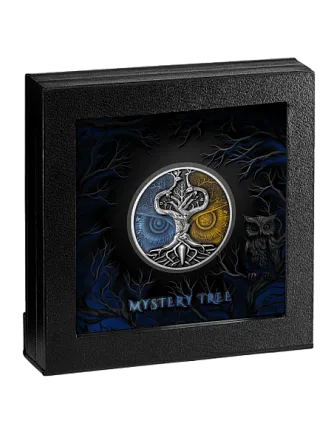 Монета «Таинственное дерево», 2024 г., Серебро, 62,2 гр., проба 999, НИУЭ