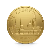 Монета "Мечеть Масджид ан-Набави. Знаменитые мечети мира", 2010 г., Золото, 3,11 гр., проба 999, КАЗАХСТАН