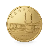 Монета "Мечеть Кааба. Знаменитые мечети мира", 2010 г., Золото, 3,11 гр., проба 999, КАЗАХСТАН