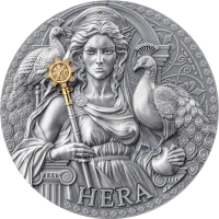 Монета "Гера", 2024 г., Серебро, 93,3 гр., проба 999, КАМЕРУН