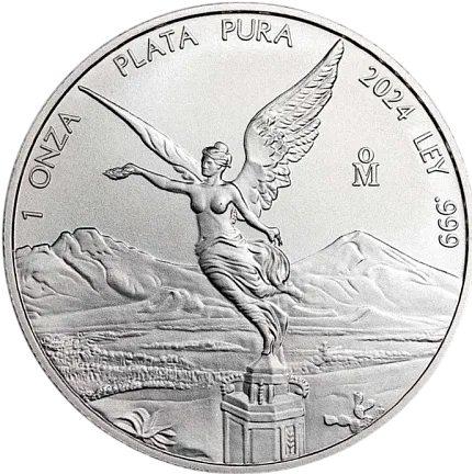 Монета "Либертад", 2024 г., Серебро, 31,1 гр., проба 999, МЕКСИКА