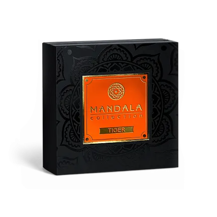 Монета "Тигр. Mandala Art", 2022 г., Серебро, 62,2 гр., проба 999, НИУЭ