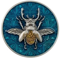 Монета «Механический жук», 2024 г., Серебро, 62,2 гр., проба 999, НИУЭ
