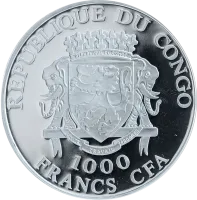 Монета «С Праздником Светлой Пасхи»,  2011 г., Серебро, 31,1 гр., проба 925, КОНГО, ДЕМОКРАТИЧЕСКАЯ РЕСПУБЛИКА