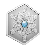 Монета «Снежинка», 2024 г., Серебро, 32,41 гр., проба 9999, КАНАДА