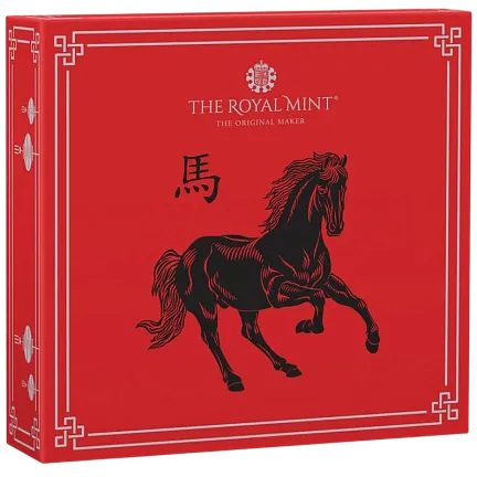 Монета «Год Лошади», 2026 г., Серебро, 31,1 гр., проба 999, СОЕДИНЕННОЕ КОРОЛЕВСТВО