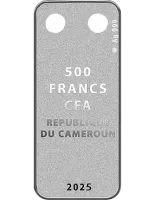 Монета «Кулон Год Змеи», 2025 г., Серебро, 10 гр., проба 999, КАМЕРУН