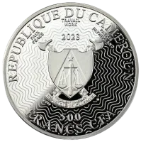 Монета «Телец»,  2023 г., Серебро, 17,5 гр., проба 999, КАМЕРУН