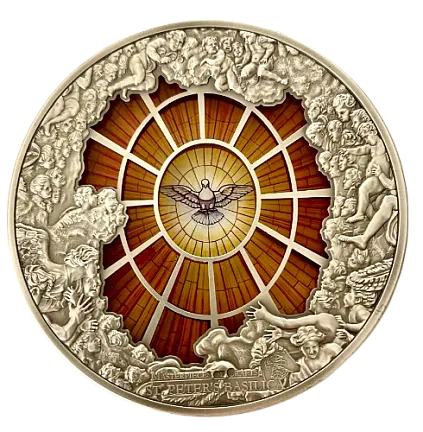 Монета «Собор Святого Петра»,  2016 г., Серебро, 311 гр., проба 999, ОСТРОВА КУКА