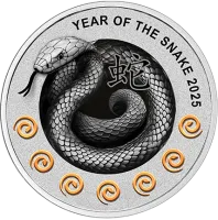 Монета «Год Змеи 7 Элементов», 2025 г., Серебро, 17,5 гр., проба 999, НИУЭ