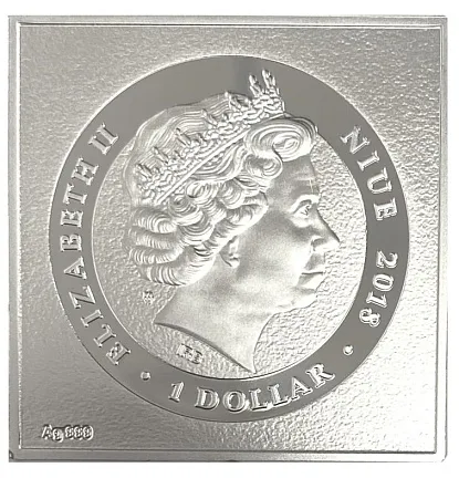 Монета «Рафаэль Санти да Урбино-Ангелы»,  2018 г., Серебро, 17,5 гр., проба 999, НИУЭ