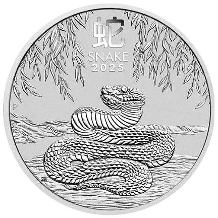 Монета «Лунный календарь Год Змеи», 2025 г., Серебро, 15,55 гр., проба 9999, АВСТРАЛИЯ