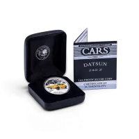 Монета "Datsun. Автомобильная классика" 2006 г., 31,1 гр., проба 999, ТУВАЛУ