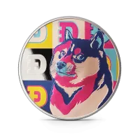 Жетон "Криптовалюта DOGECOIN", 2022 г., Серебро, 31,1 гр., проба 999,