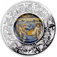Монета «Венера и Купидон», плывущие на дельфинах, 2025 г., Серебро, 31,1 гр., проба 999, МАЛЬТА